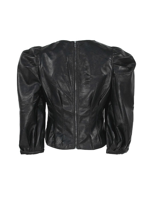 Black Top Leatherette Top