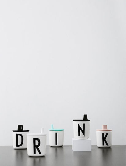Design Letters Καπάκι για Κούπα από Πλαστικό 7.5cmx7.5cm σε Λευκό Χρώμα