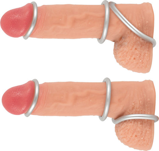 You2Toys Set Rings Cock Silicone Silver 3pcs 05372170000