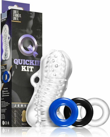 Blush Quickie Kit Jerk Off Set Rings Cock Transparent 3pcs BL-50139