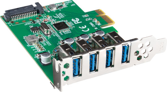Lanberg Κάρτα PCIe σε 4 θύρες USB 3.2