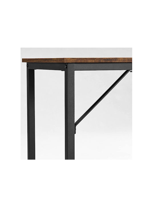 Schreibtisch Holz Rustic Brown / Black mit Metallbeinen 100x50x75cm