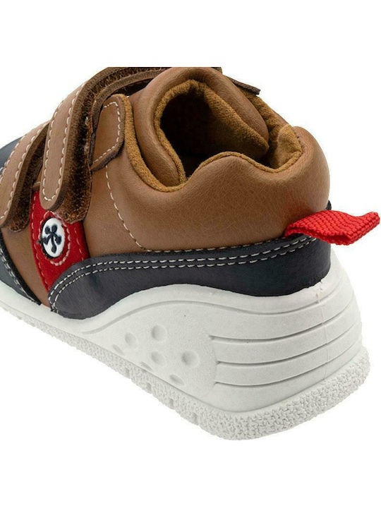 Ghete Copii din Suede cu Velcro Maro