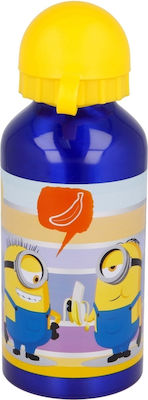 Stor Kids Aluminium Water Bottle Minions Blue 400ml