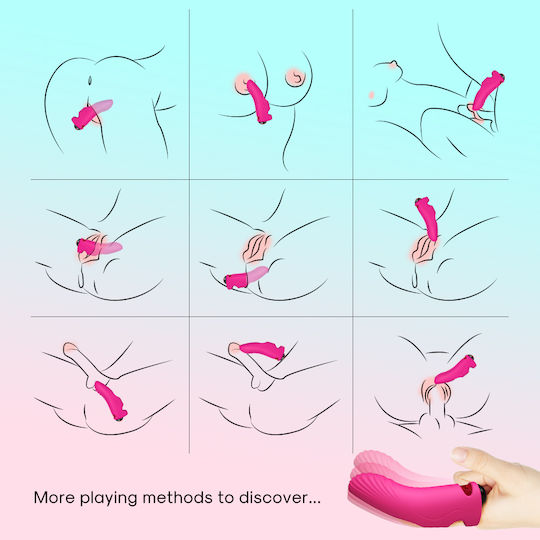 Boss Of Toys Aurora Vibrator Finger with Remote Control Finger Vibrator 11.8cm Pink