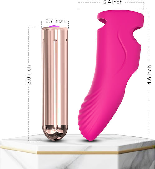 Boss Of Toys Aurora Vibrator Finger with Remote Control Finger Vibrator 11.8cm Pink