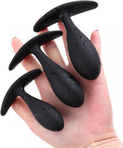 CyprusLoveShop Anal Plugs Set Black 3pcs