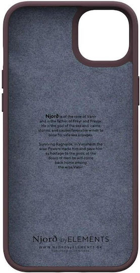 Njord Leather Back Cover Δερμάτινο 2mm Dark Brown (iPhone 14 Plus)