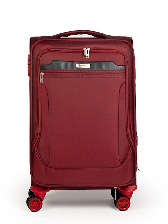 Cardinal 3300 Kabinen-Koffer Stoff Burgundisch mit 4 Räder Höhe 50cm