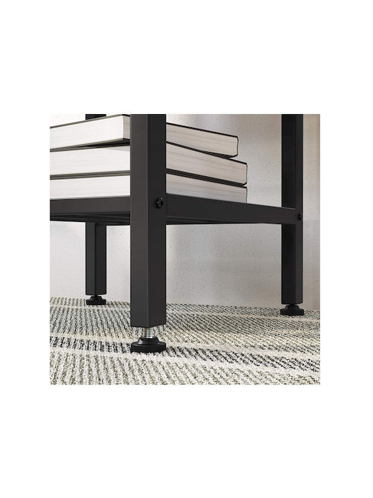 Table Bar Wooden with Metal Frame Dark Brown 110x40x90cm