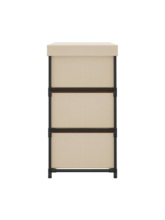 Office Storage Metal Drawer Cream L55xW29xH55cm