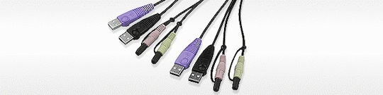Aten 2-Port USB DVI/Audio Cable KVM Switch with Remote Port Selector