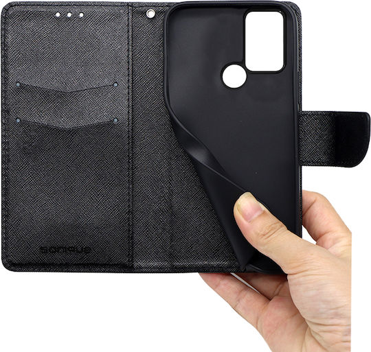 Sonique Trend Wallet Synthetic Leather Black (TCL 306 / 305 / 30 SE / 30E)