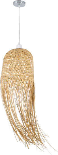 GloboStar Manila Ceiling Light Beige Boho Bell with E27 Socket 25x25x60cm