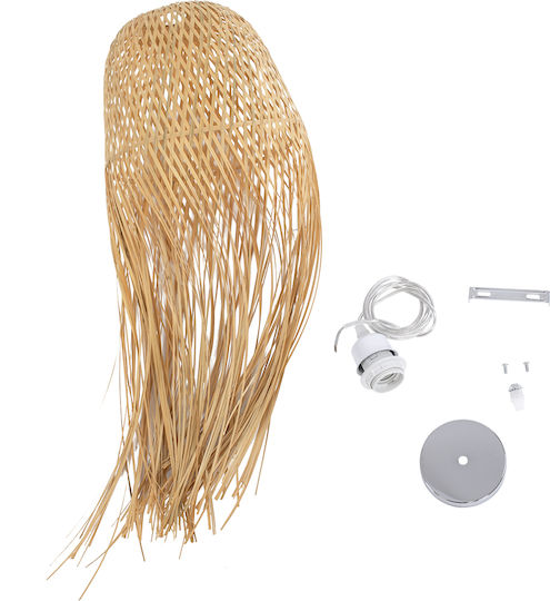 GloboStar Manila Ceiling Light Beige Boho Bell with E27 Socket 25x25x60cm