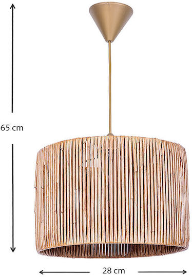 Megapap Zale Lustră Maro cu Dulie E27 28x28x65cm.
