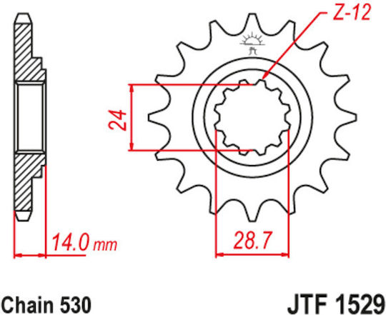 JT Sprockets Front Sprocket 17 Teeth for Kawasaki GPZ / ZRX 1200