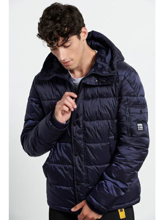 Winter Jacke Puffer Blue Black