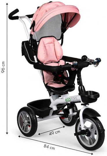 Ecotoys JM-322 Μετατρεπόμενο με Χειρολαβή Γονέα για 1-5 Ετών Ροζ