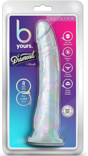 B Yours Diamond Glisten Realistisches Dildo Mit Saugnapf Transparent 22cm