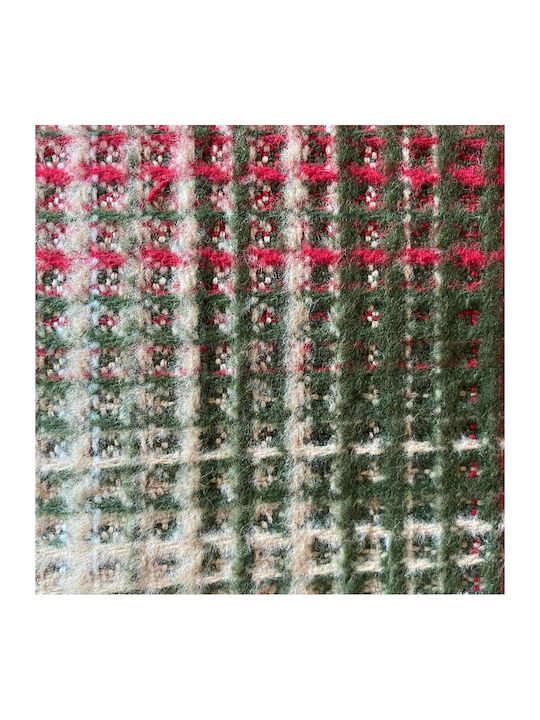 TnS Κουβέρτα Fleece Καναπέ 130x170εκ. Κόκκινο / Πράσινο / Μπεζ