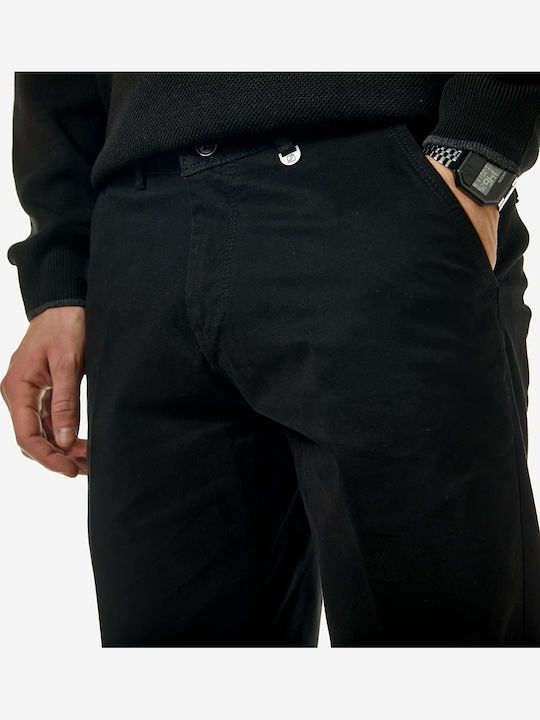 Trousers Chino Elastic in Regular Fit Black