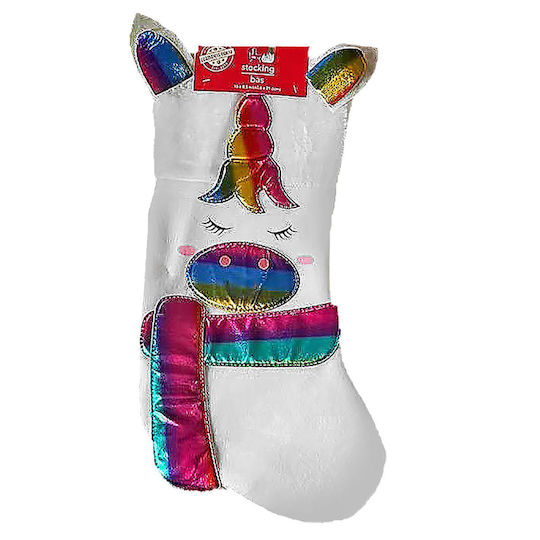 Christmas Decorative Sock with Unicorn (Various Colors)