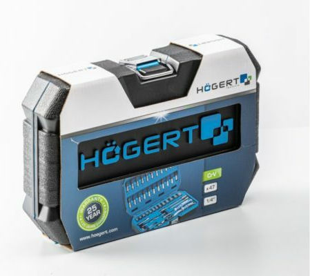 Högert Technik Set de chei tubulare și clichet 1\4" 46buc