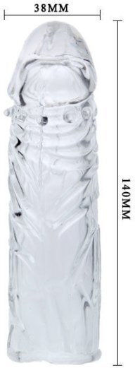 Baile Realistic Penis Sleeve Clear 14cm