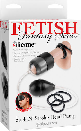 Pipedream Fetish Fantasy Series Suck N' Stroke Head Τρόμπα Πέους Μαύρη