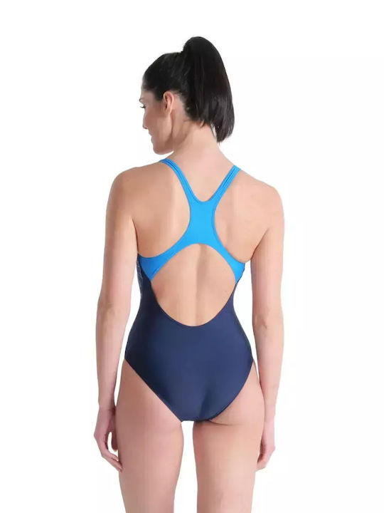 Arena Racerback Activewear Swimsuit Pro Back Graphic Navy Blue