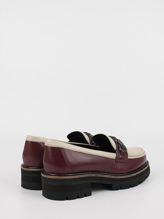 Orianna Edge Damen Mokassins in Burgundisch Farbe