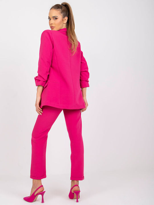 Italy Moda DHJ-MA-7684.15P Μακρύ Γυναικείο Σακάκι