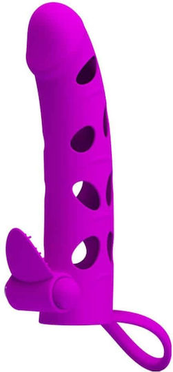 Pretty Love Penis Extension with Vibration Purple 17cm