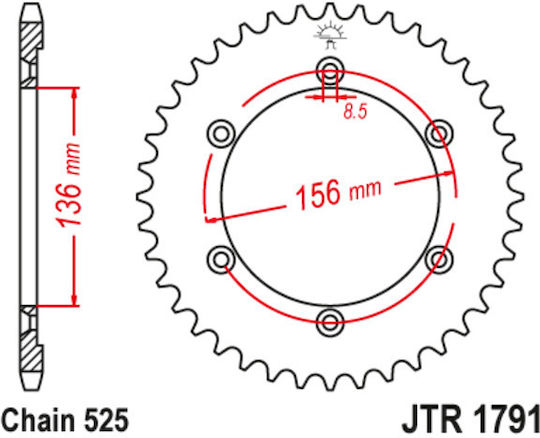 JT Sprockets Hinteres Ritzel 43 Zähne für Suzuki XF650 Freewind