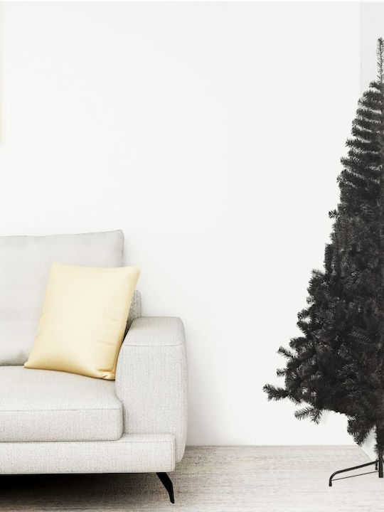 Christmas Wall Black Tree with Metallic Base H240cm