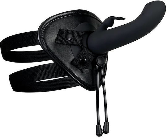 Evolved Novelties Heavenly Harness με Dildo 8.4cm και Δόνηση σε Μαύρο Χρώμα