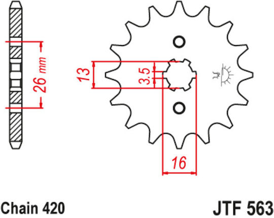 JT Sprockets Front Sprocket 15 Teeth for Suzuki RV 50