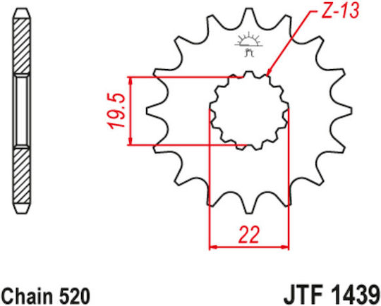 JT Sprockets Front Sprocket 13 Teeth for Suzuki Bandit 250 for Suzuki GSF 250 BANDIT 1992-1996