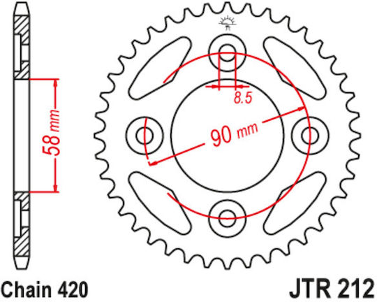 JT Sprockets Hinteres Ritzel 35 Zähne für Honda ANF 125 Innova / ANF 125 Innova Injection