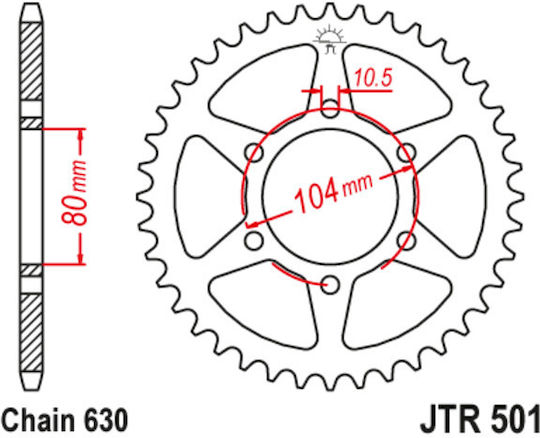JT Sprockets Rear Sprocket 41 Teeth for Kawasaki GPZ for Kawasaki GPZ 1100 81'-85'