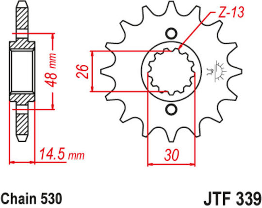 JT Sprockets Pinion față 17 Dinți pentru Honda CBF 1000 / CBR 1100 XX Super Blackbird - CBR 1100 XX Super Vulturul Negru