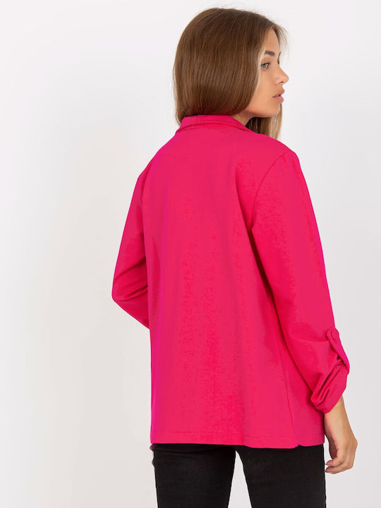 Rue Paris Blazer pentru femei Sacou Fuchsia