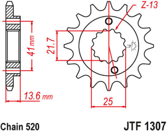 JT Sprockets Front Sprocket 15 Teeth for Kawasaki Ninja ZX - 6 R 2003-2006