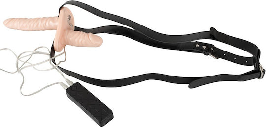 You2Toys Strap-On Duo Vibro Harness with Double Dildo in Black Color