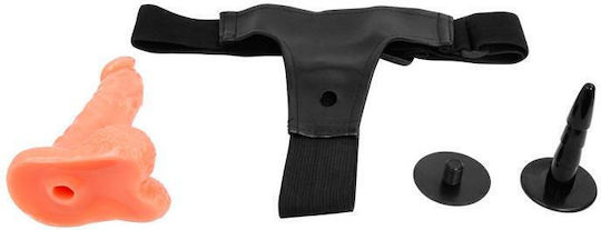 Baile Ultra Passionate Harness Sensual Comfort Strap-on Harness with Dildo 15.5cm in skin color
