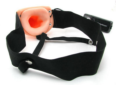 Pipedream Fetish Fantasy Series For Him or Her Vibrating Hollow Strap-On 15cm Flesh