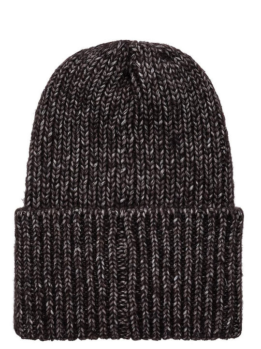 Replay Beanie Γυναικείος Σκούφος με Rib Πλέξη Anthracite