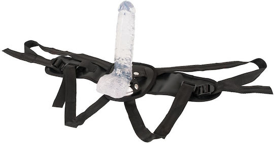 Nanma Invisible Hunter Gurtzeug mit Dildo 18cm in Transparent Farbe
