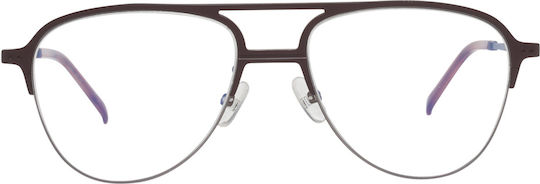 Hackett Männlich Metallisch Brillenrahmen Braun HEB246-175